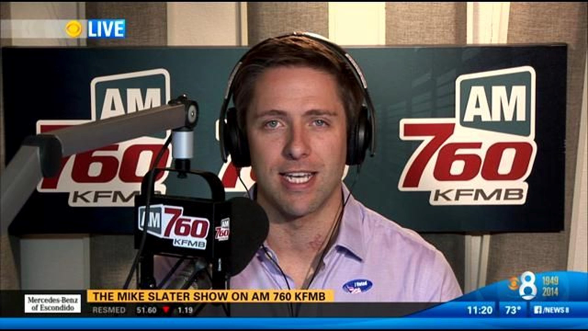 Mike Slater On Cbs News 8 Election Coverage Cbs8 Com