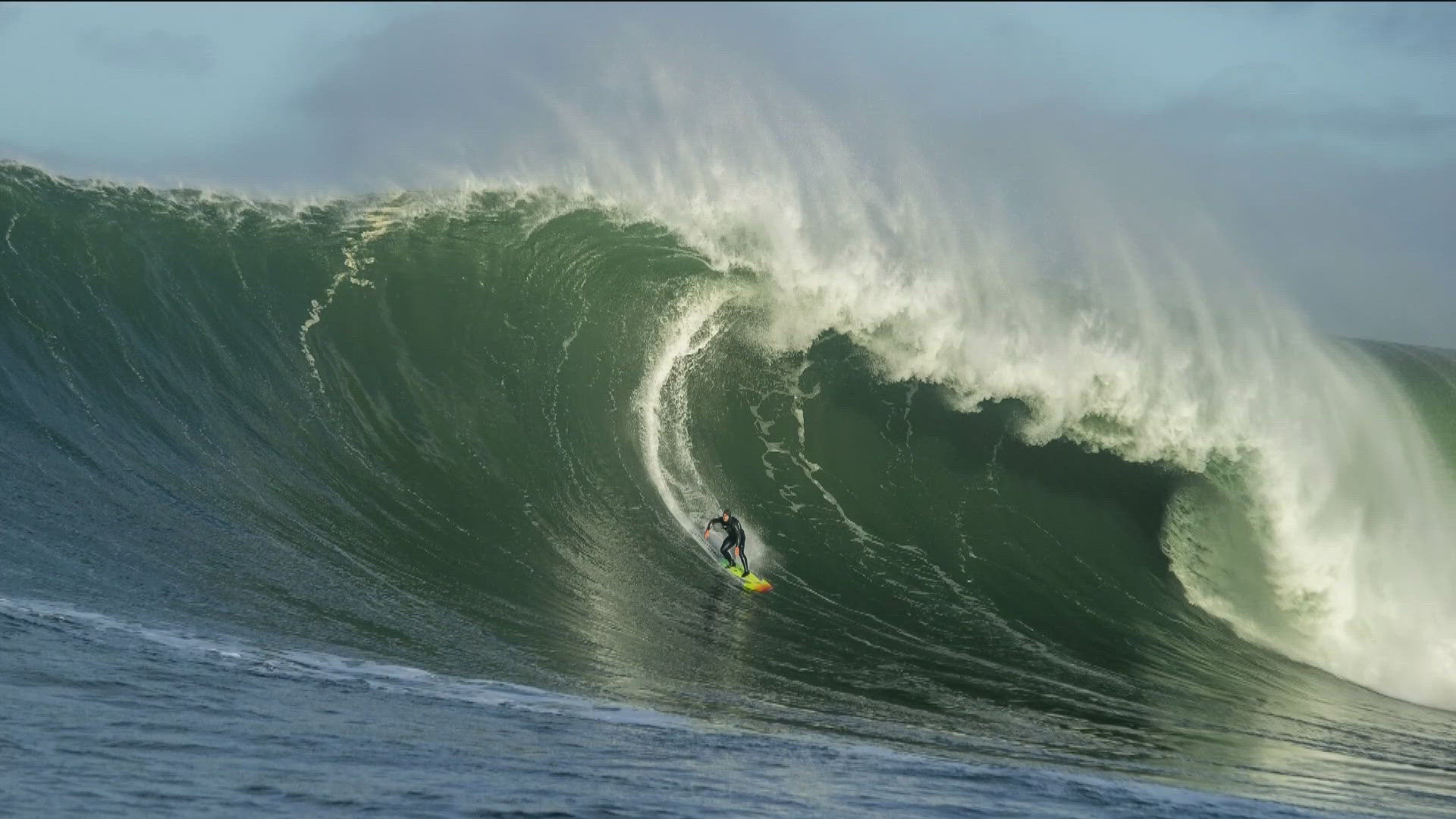 Just 36 hours before the historic ride at Maverick's near Halfmoon Bay near San Francisco, Roper was riding massive waves in Fiji.