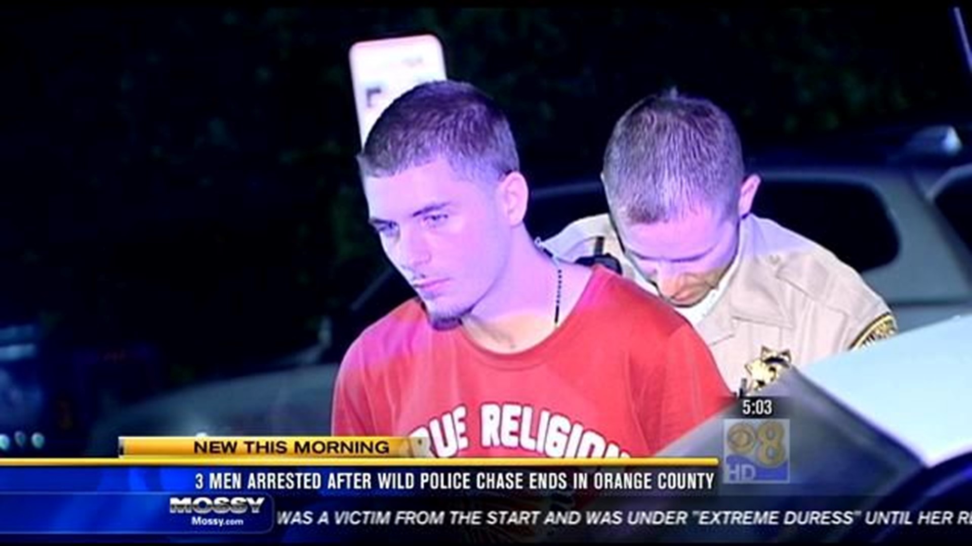 3 men arrested after wild police chase ends in Orange County | cbs8.com