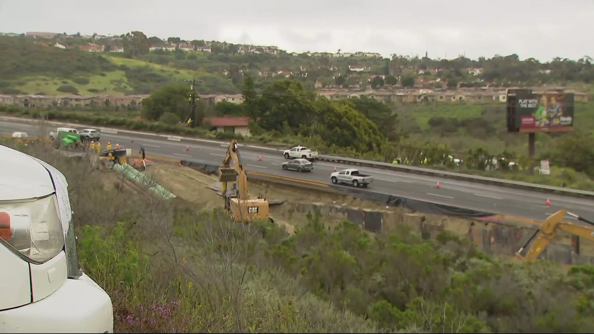 Westbound lanes of SR-78 from College Boulevard to El Camino Real will remain closed through the week of March 20th while crews work to repair a sinkhole.