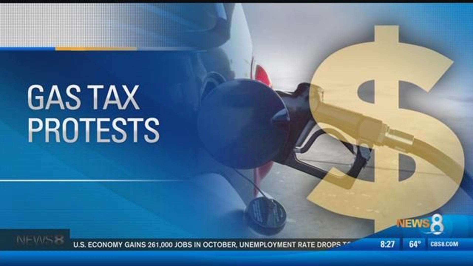 Drivers protest gas tax in San Diego and across California | cbs8.com
