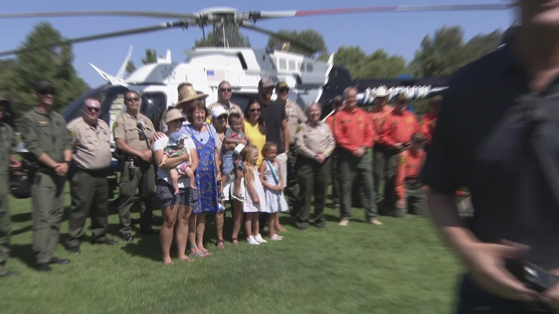 6-year-old girl rescues 71-year-old man lost with Alzheimer's in Ramona.  Sheriff's Department awards the girl a Medal of Distinguished Service.