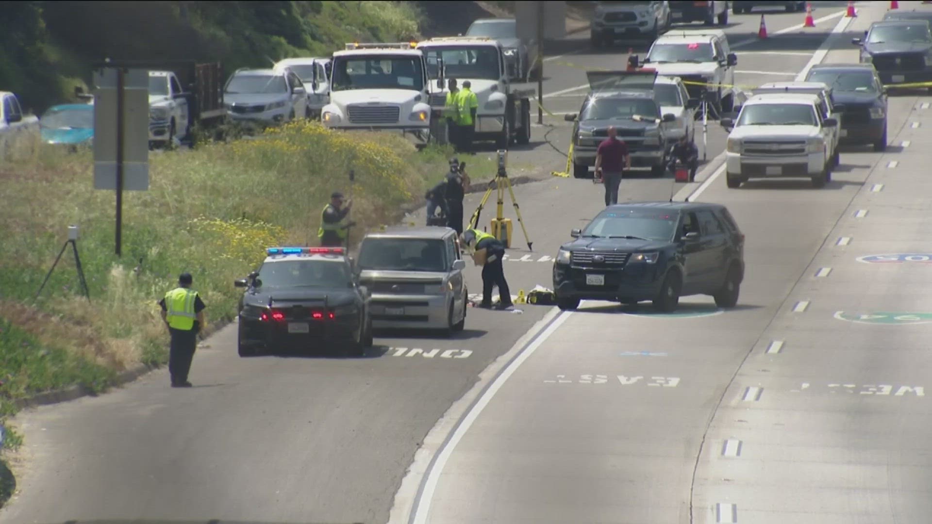 CHP-involved shooting prompts the closure of Interstate 805 through Lincoln Park.