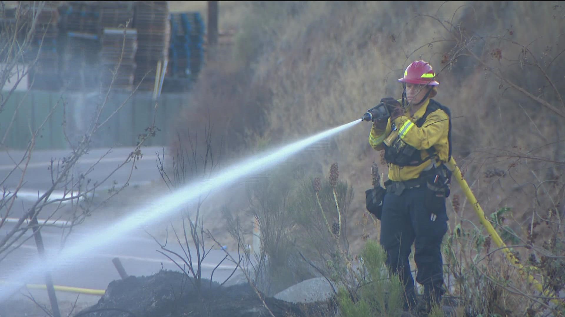 Evacuation warning for a wildfire near SR-67 and Willow Road near Lakeside on Wednesday evening.