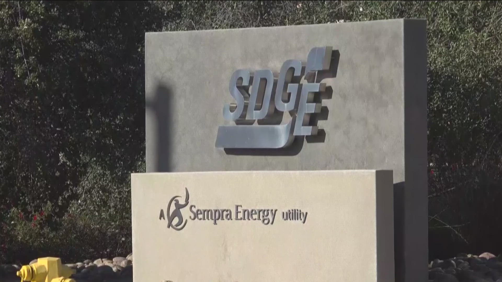Power San Diego demonstrated outside Sempra Energy headquarters Tuesday morning.
