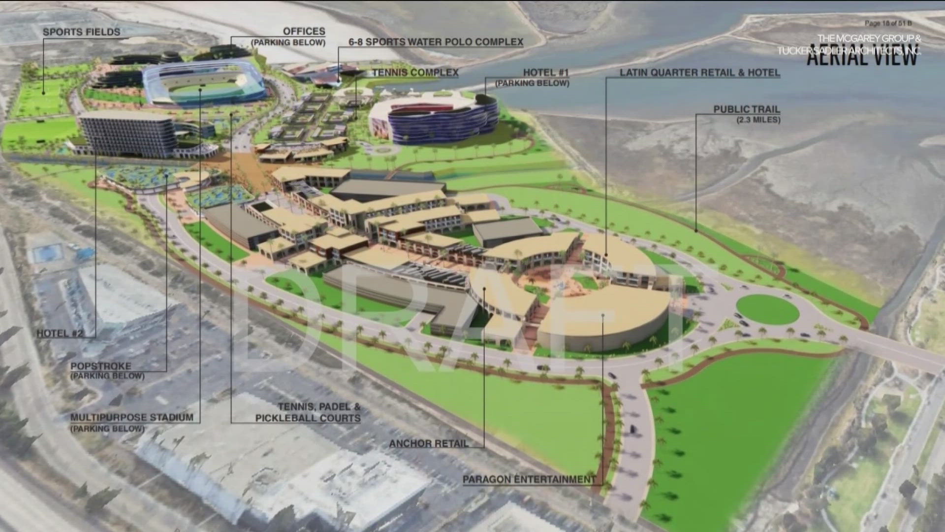 Mayor John McCann will hold a press conference Tuesday to ask for public input on the proposed sports and entertainment district for the Chula Vista Bayfront. 