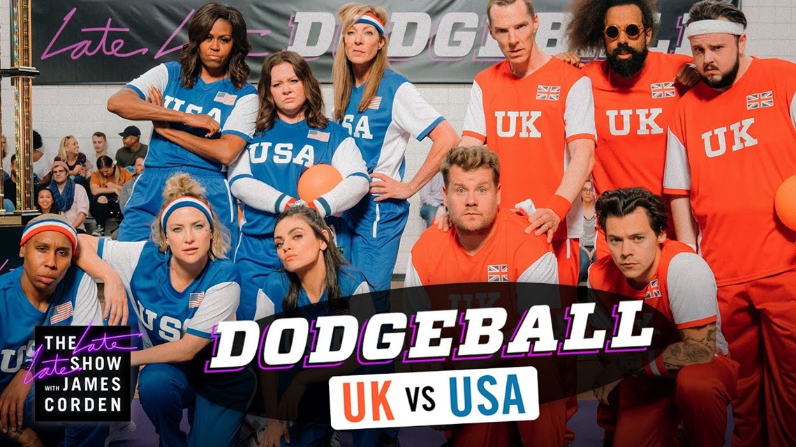 Team USA v. Team UK Dodgeball w/ Michelle Obama, Harry Styles & More