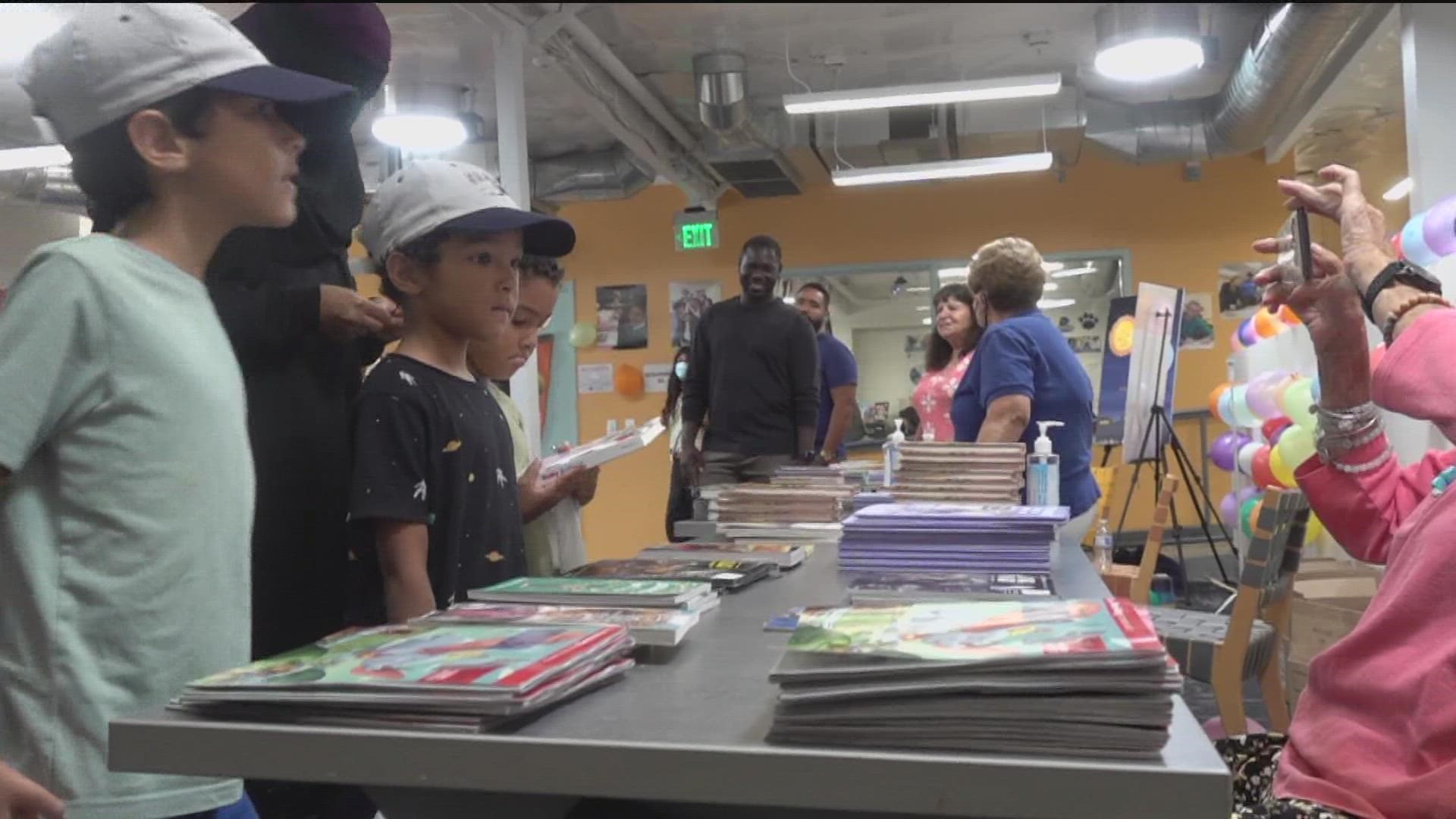 Dozens of kids in Barrio Logan had the chance to take home free books. Two organizations hosted the event with the intent of helping struggling families.