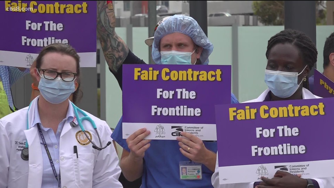 UCSD Resident Physicians Protest Over Low Wages | Cbs8.com