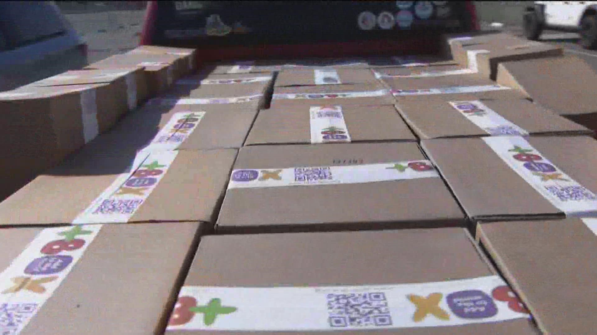 Vista Unified School District and Bella Mente Academies are receiving hundreds of boxes of food for students.