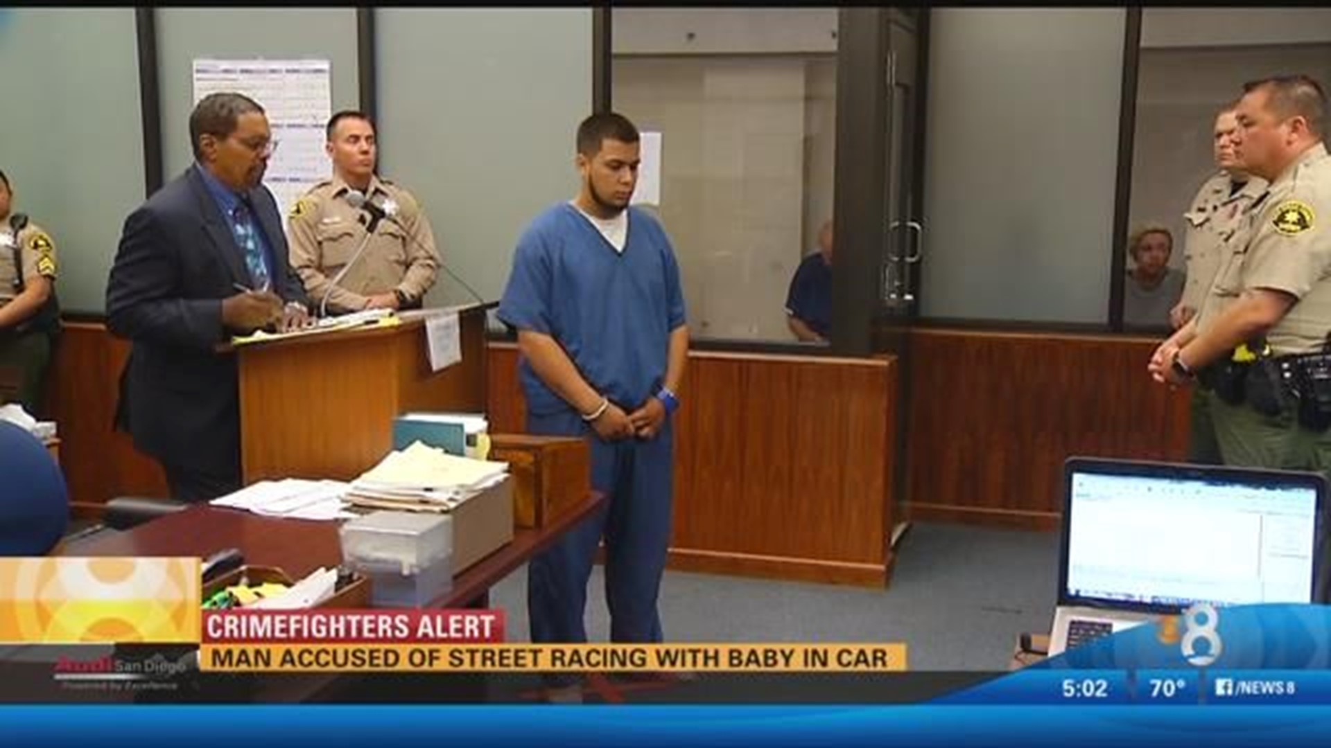 Man accused of street racing with baby in car | cbs8.com
