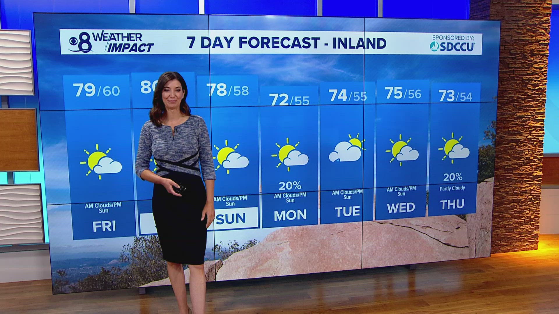 Temperatures continue to slide following a heat wave that kicked off the week. An area of low pressure could bring light rain back to San Diego early next week.