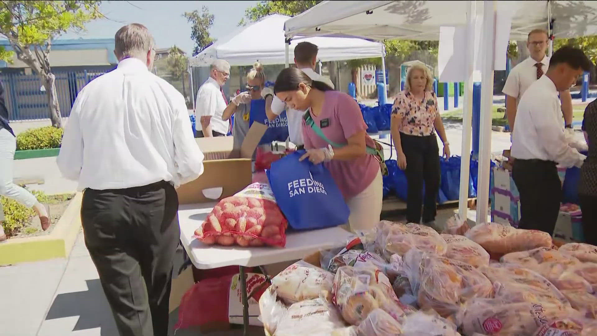 Feeding San Diego is providing fresh produce and pantry staples to 150 families.