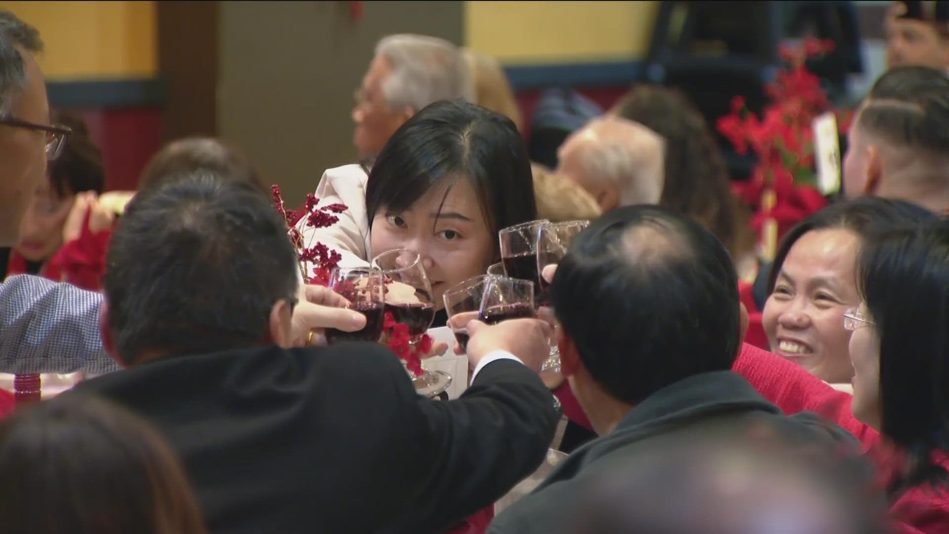 San Diego community leaders gather in Kearny Mesa to raise money for victims of the Monterey Park and Half Moon Bay shootings.