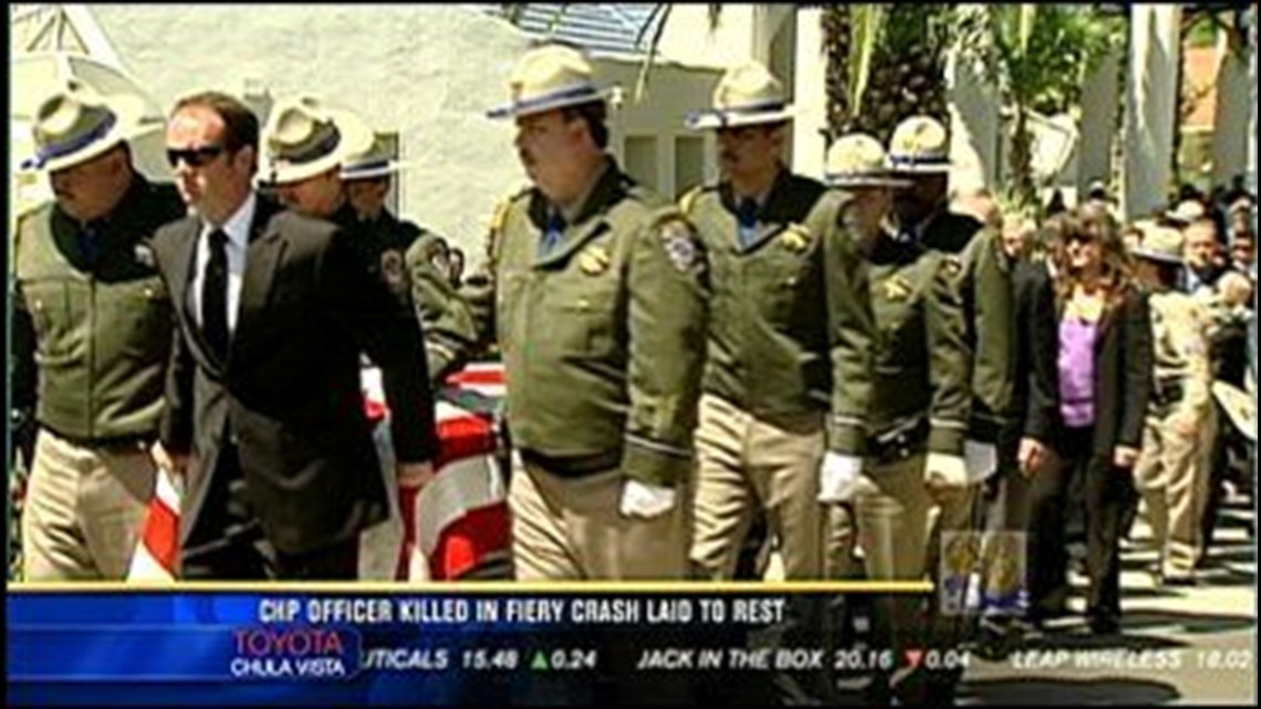 CHP officer killed in fiery crash is laid to rest | cbs8.com
