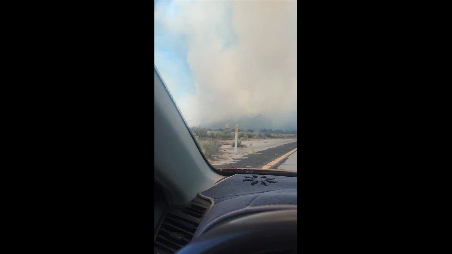 Driving from Arizona  and noticing a lot of smoke  with flames.  this video was taken was at 1125am  July 1st.
Credit: Phynike Hamilton