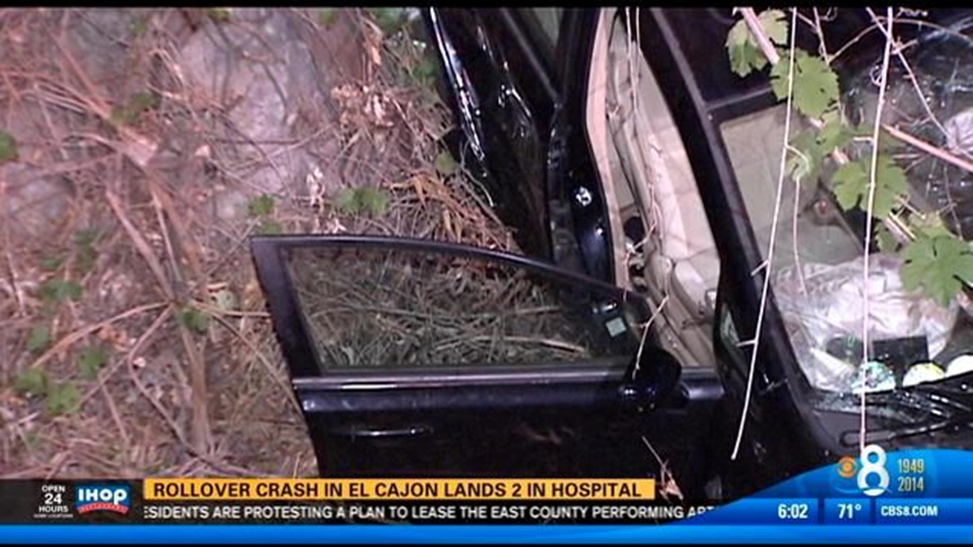 Rollover Crash In El Cajon Lands 2 In Hospital | Cbs8.com