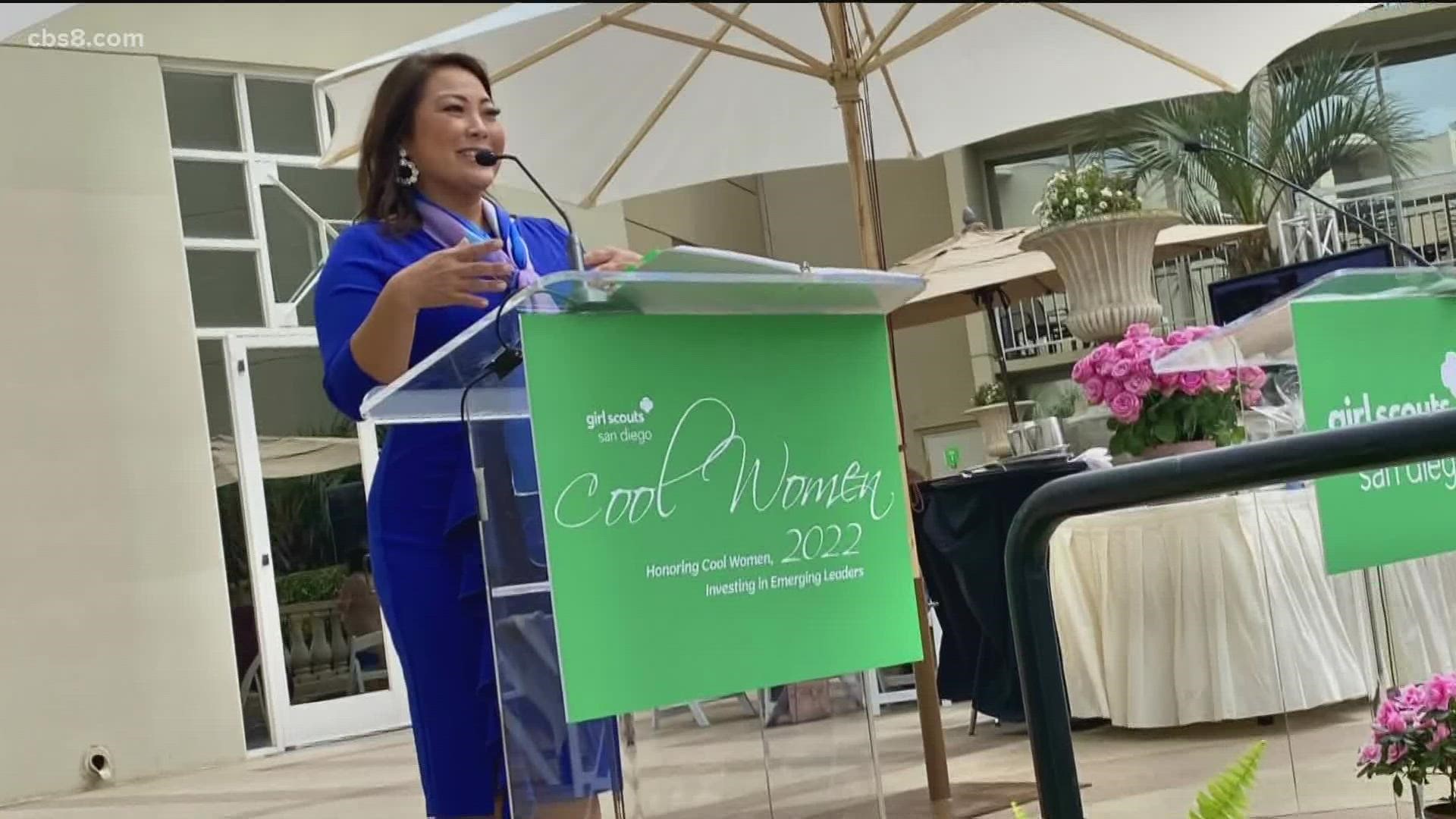 CBS 8 anchor Marcella Lee hosted the event and received a special surprise.