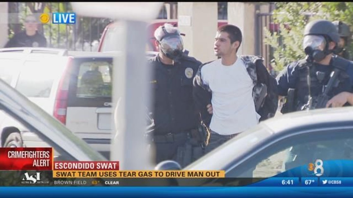 Escondido SWAT standoff ends with suspect in custody | cbs8.com