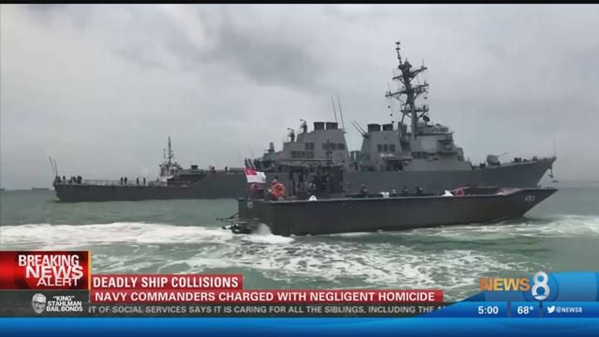 Navy Filing Homicide Charges Against 2 Ship Commanders | Cbs8.com