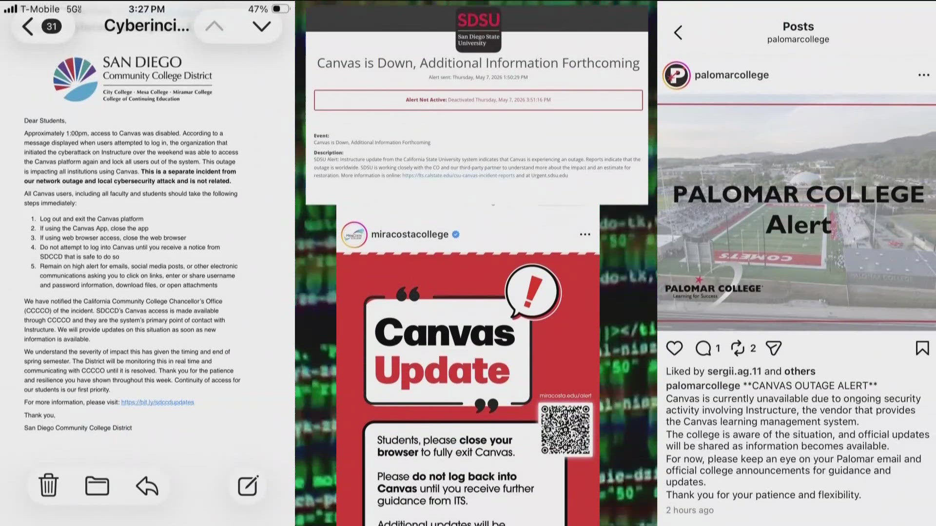 Canvas hack leaves San Diego college students scrambling during finals ...