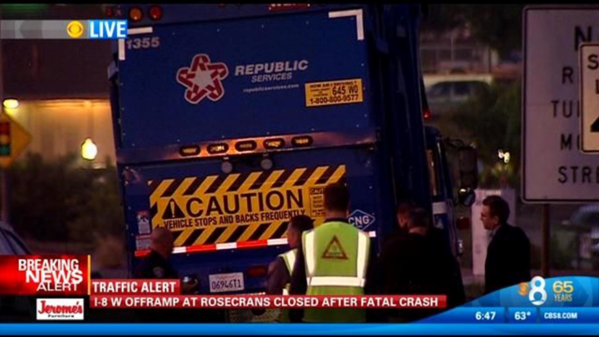 WB I-8 ramp at Rosecrans open following deadly accident | cbs8.com