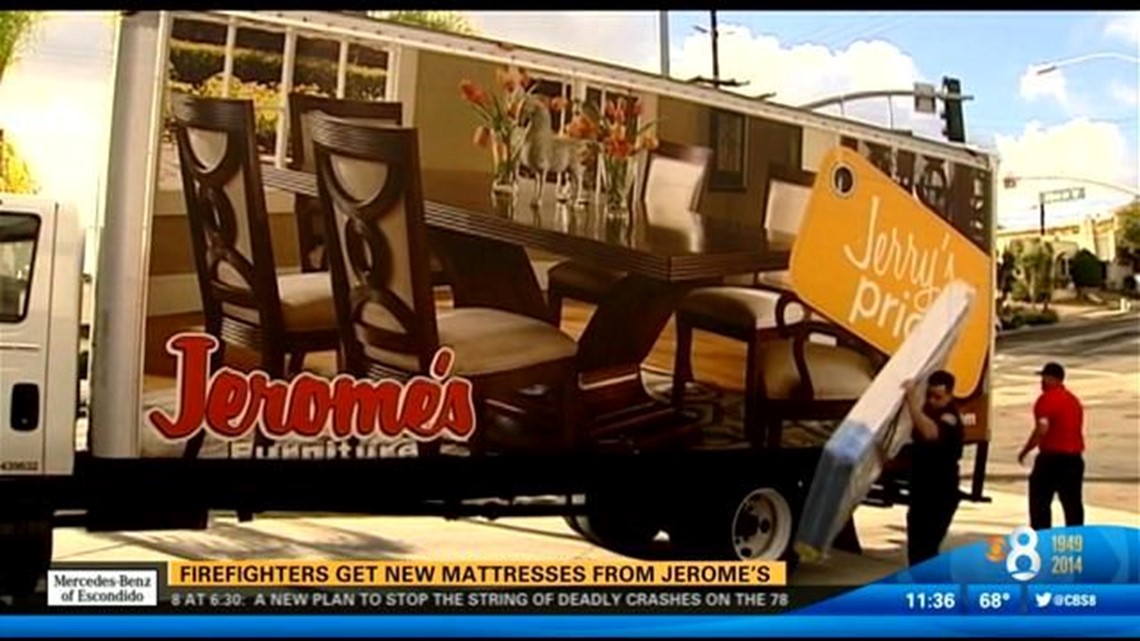 Jerome's donates new mattresses to San Diego firefighters