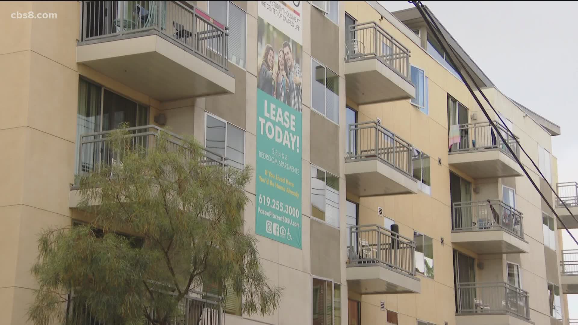 SDSU student fights for rent forgiveness at off-campus housing complex