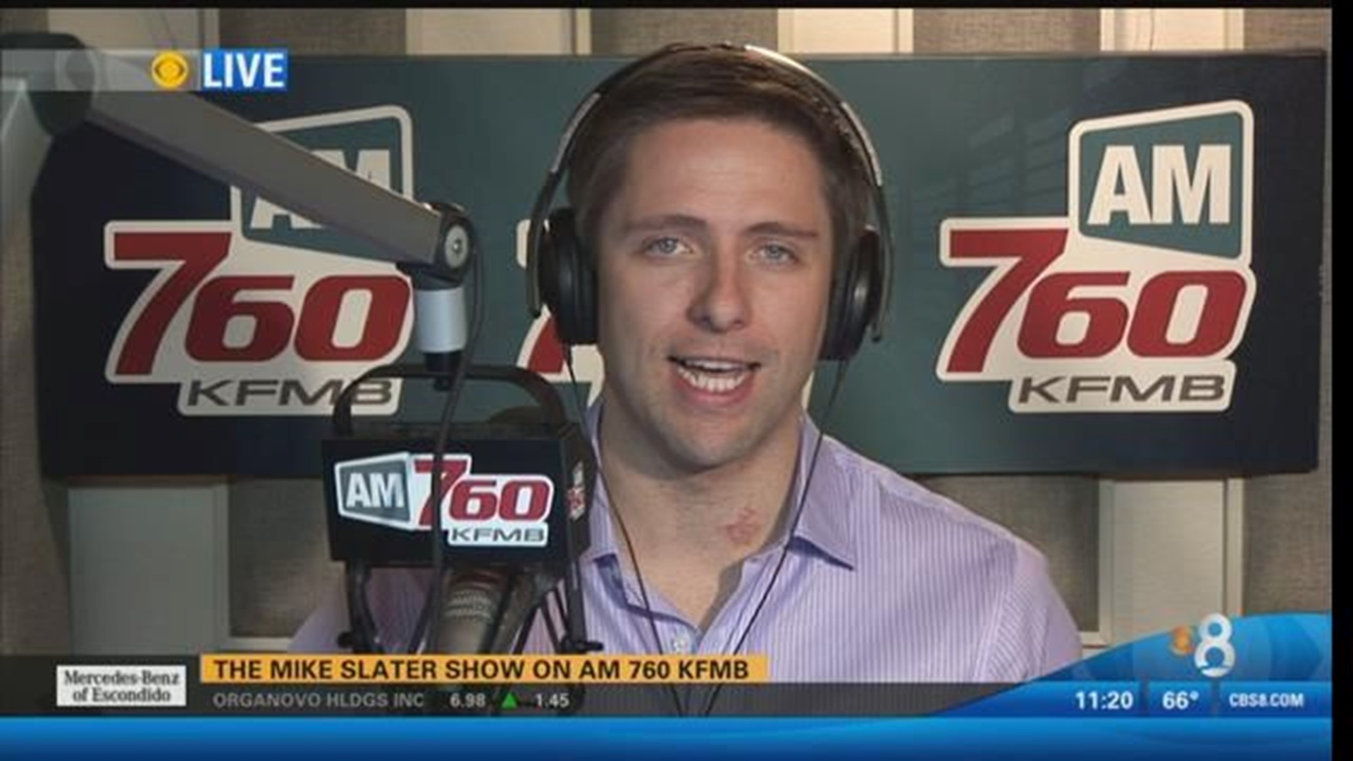 Mike Slater on CBS News 8 A story of