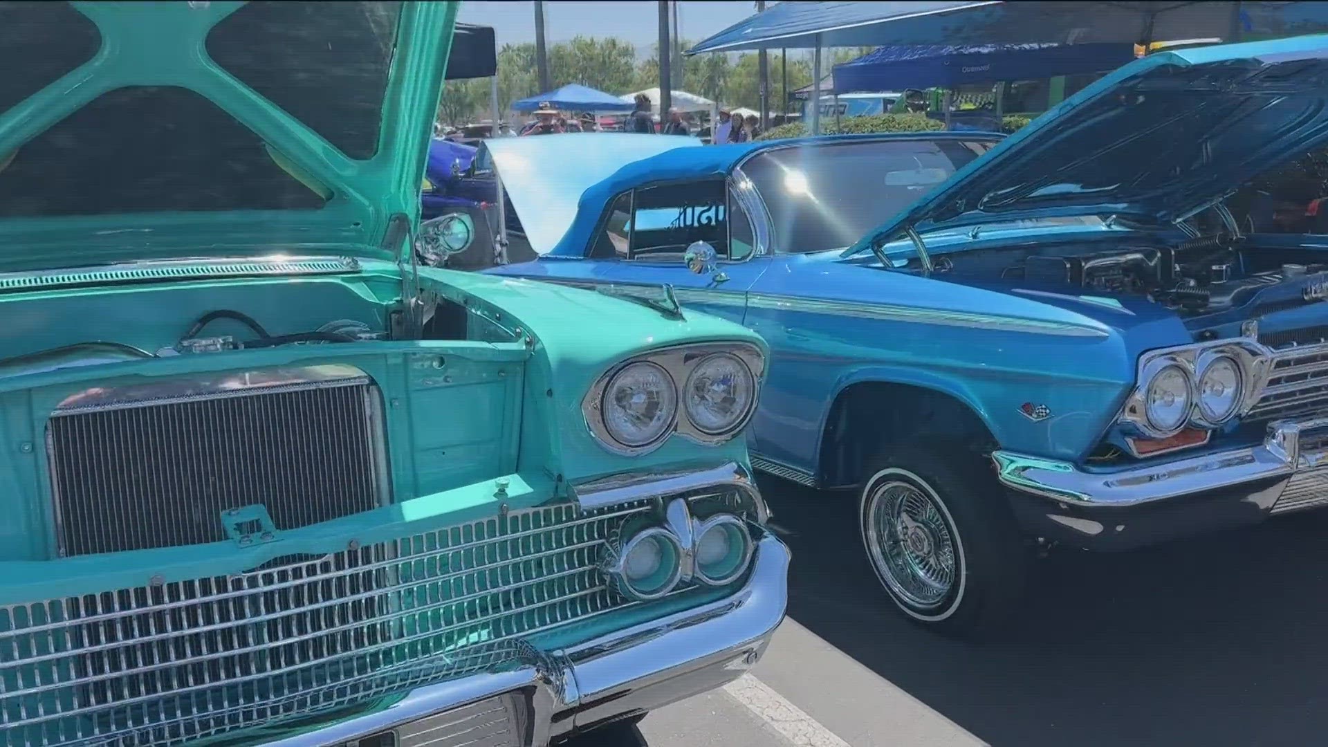 The 21st annual Cruise for a Cause event in Chula Vista brings together hundreds of low riders, bicycles and custom cars.