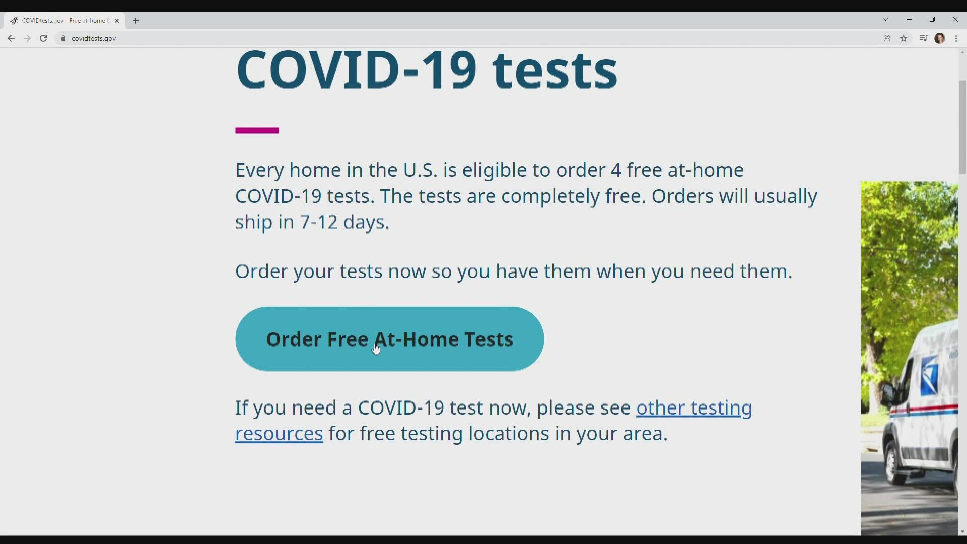 The U.S. free COVID test website officially launched, but some users had trouble ordering theirs with complaints of duplicate addresses with very little help offered