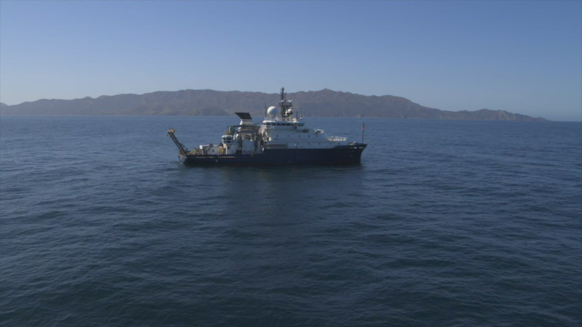 Scientists from Scripps Institution of Oceanography at UC San Diego conduct a seafloor survey between Catalina Island and LA coast on Research Vessel Sally Ride.