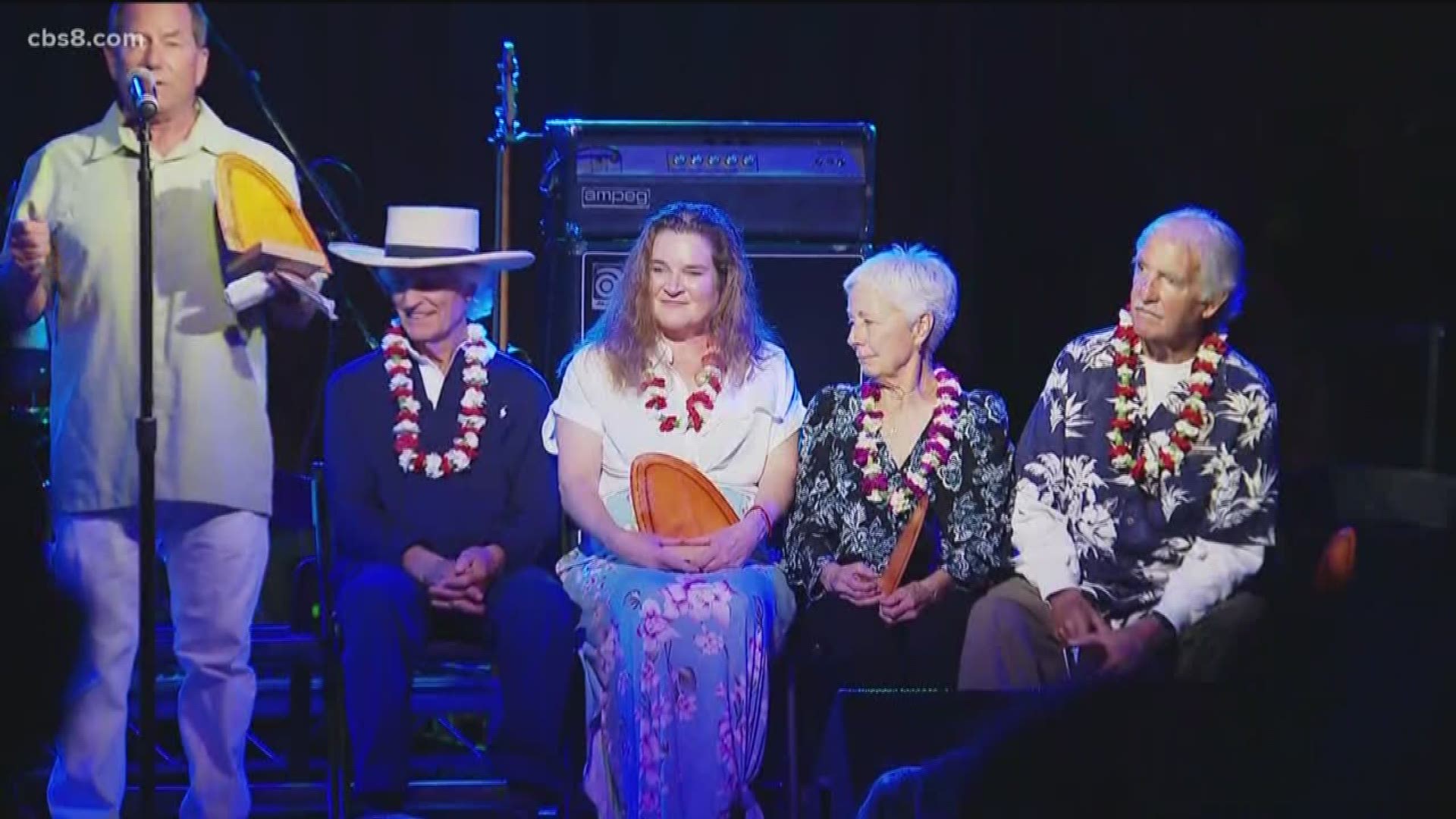 Fourteen surfing legends, including Mike Hyson, Carl Eksttrom and LJ Richards, were inducted into the San Diego Surfing Hall of Fame Tuesday night.
