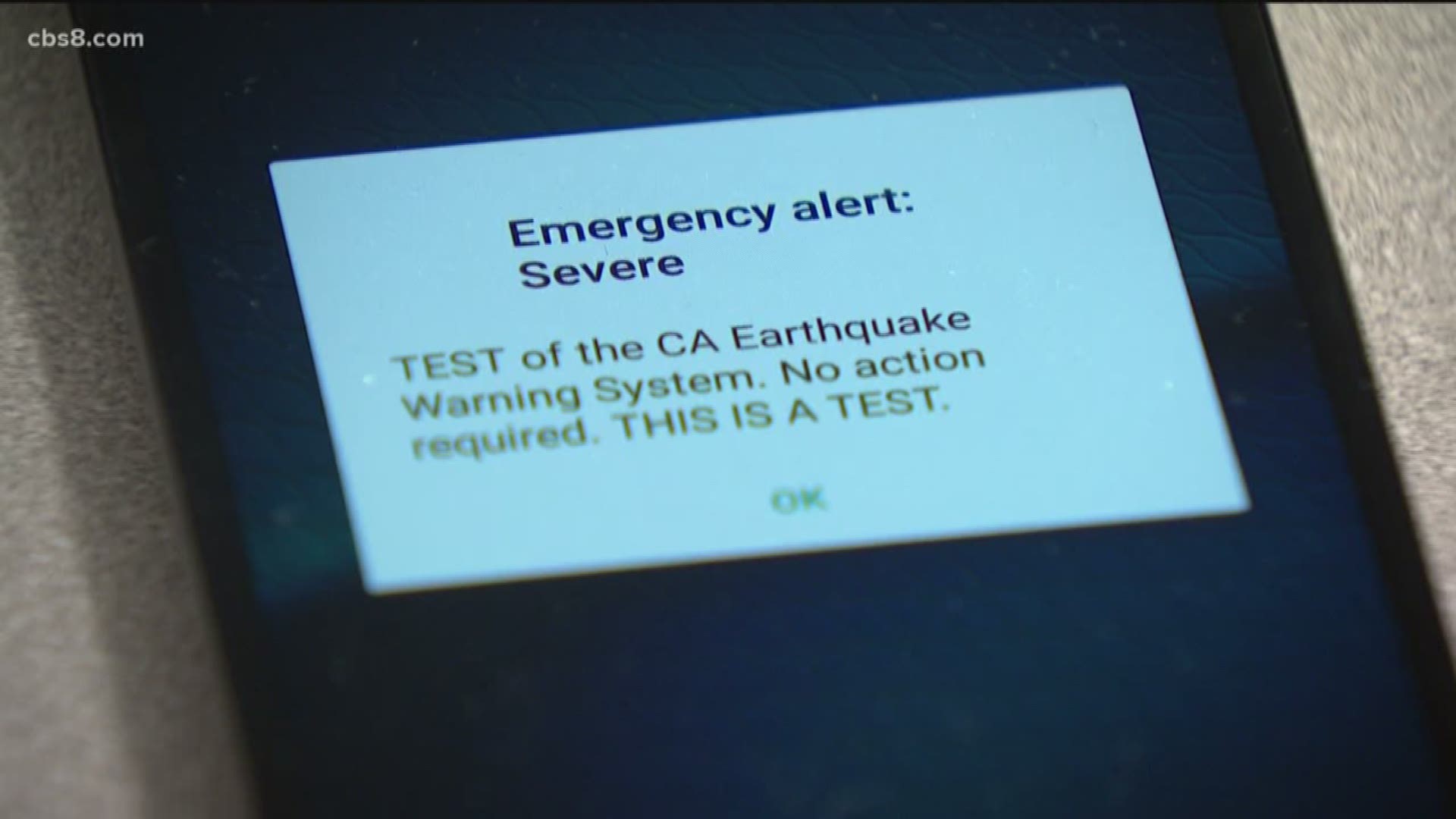 The scheduled test was sent out at 11 a.m. to all mobile phones in the county, regardless of whether they belong to a permanent resident or not.