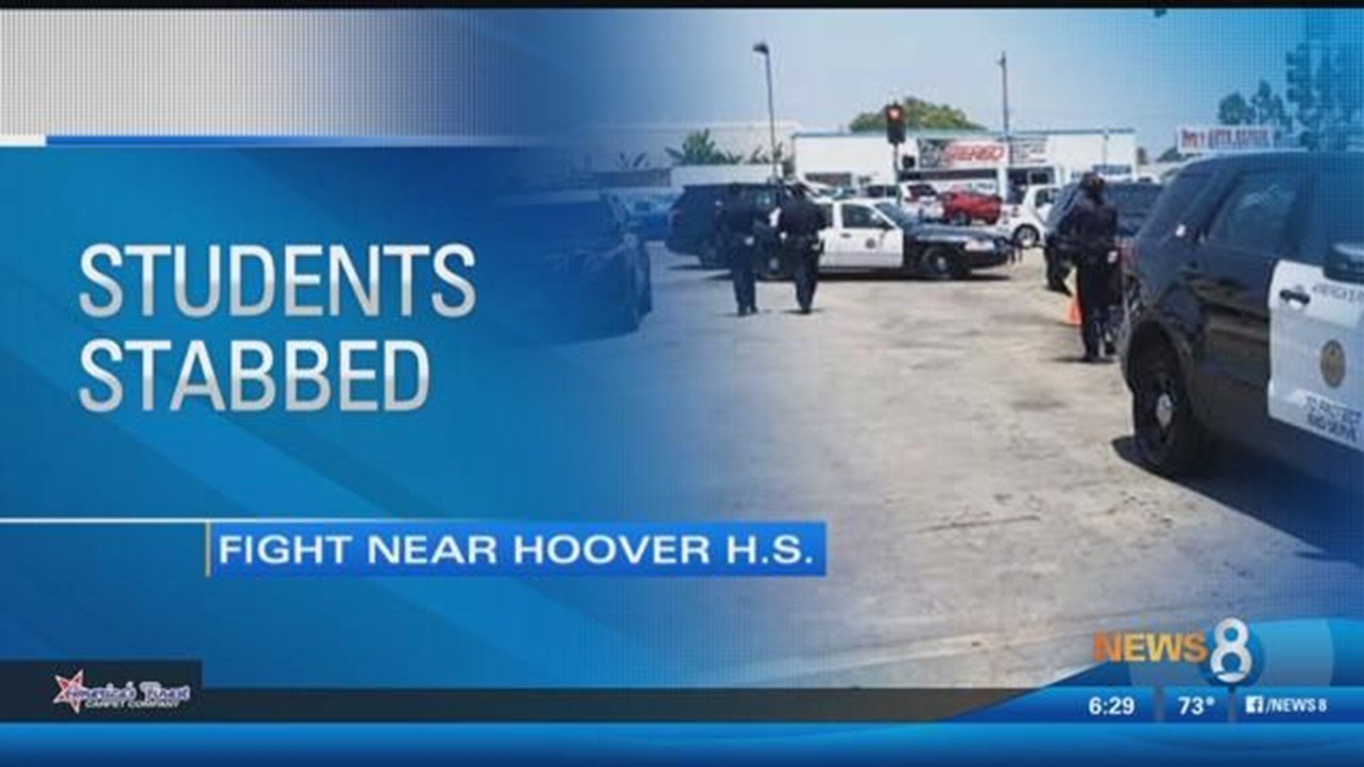 Students stabbed during fight at Hoover High