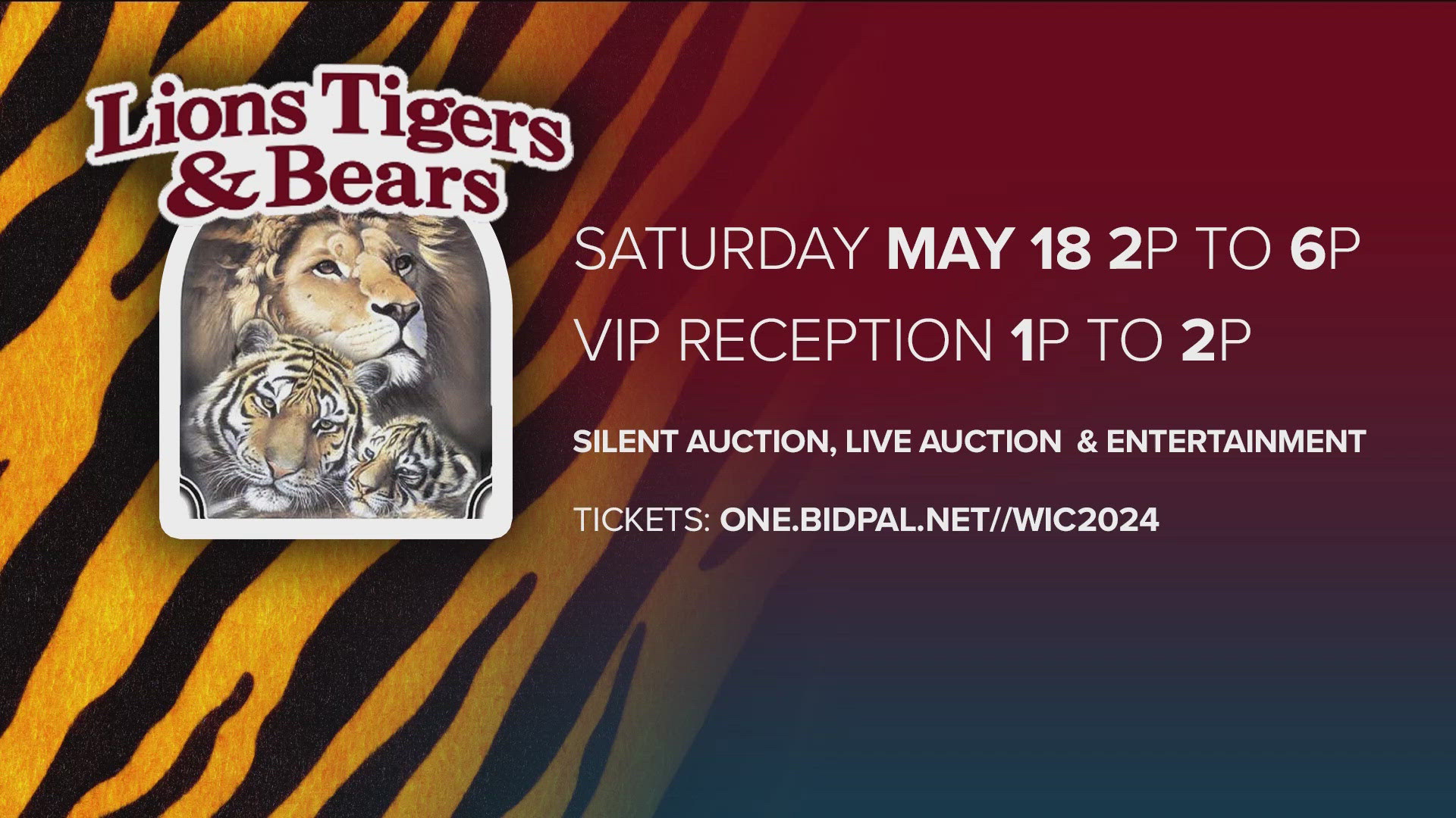 Wild in the Country is Lions Tigers & Bears' biggest and most important fundraiser of the year.