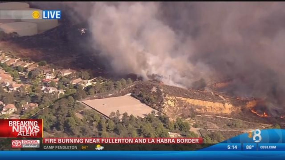 Fire breaks out in Fullerton oil-drilling district | cbs8.com