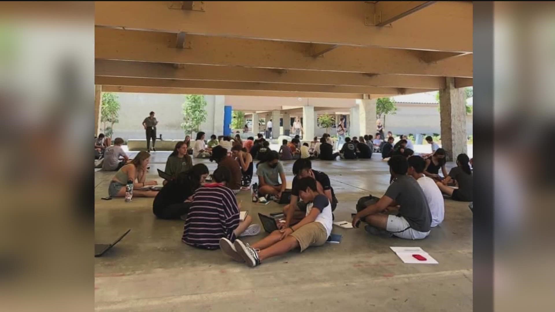 Rancho Bernardo High School and Bernardo Heights Middle School have been dealing with no A/C this week during this stretch of hot and humid weather.