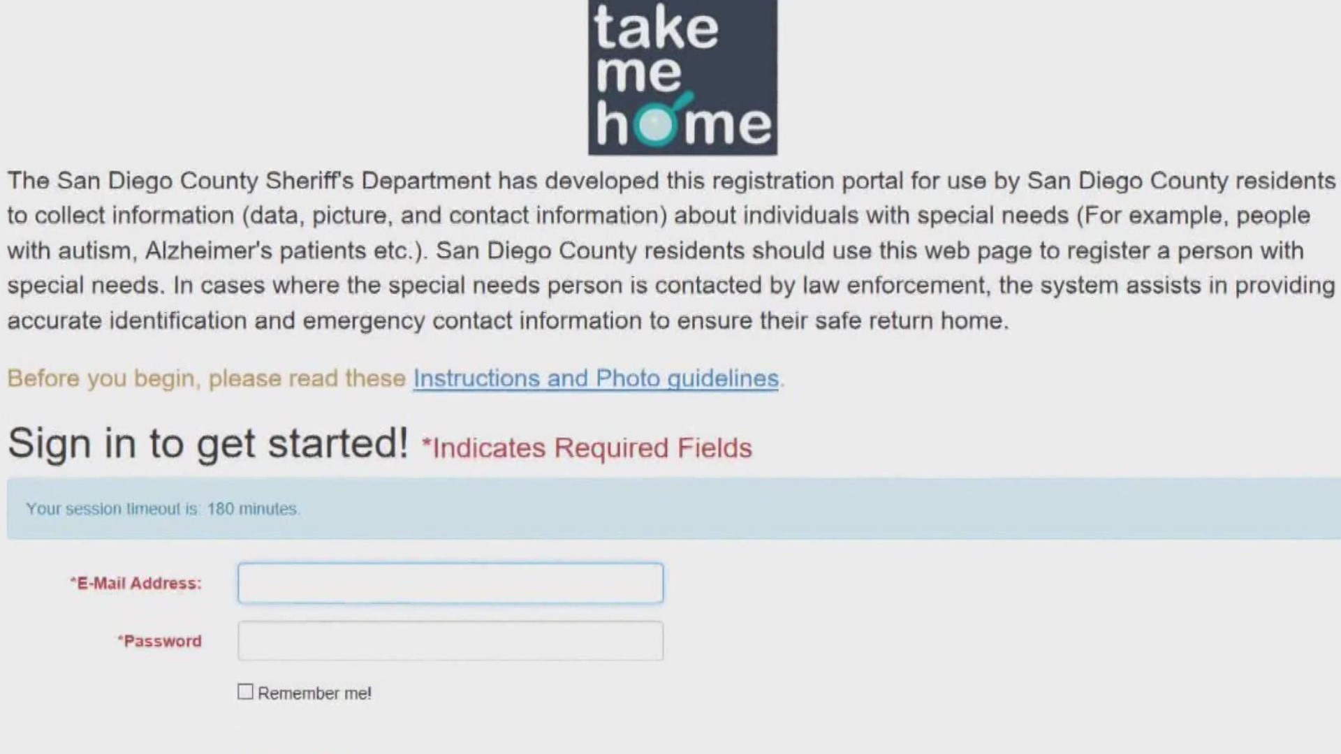 A registry on the San Diego County Sheriff’s website gives law enforcement key info about a missing person with special needs from their name, age, photo and address