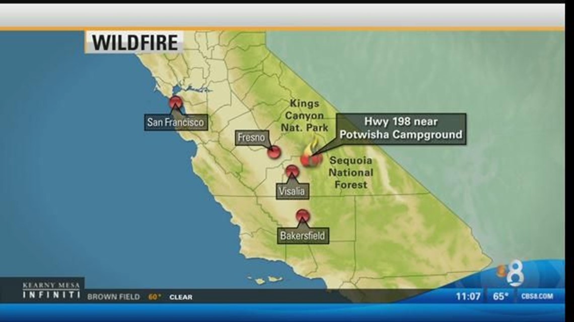 California wildfire in Sierra Nevada is 40 percent contained