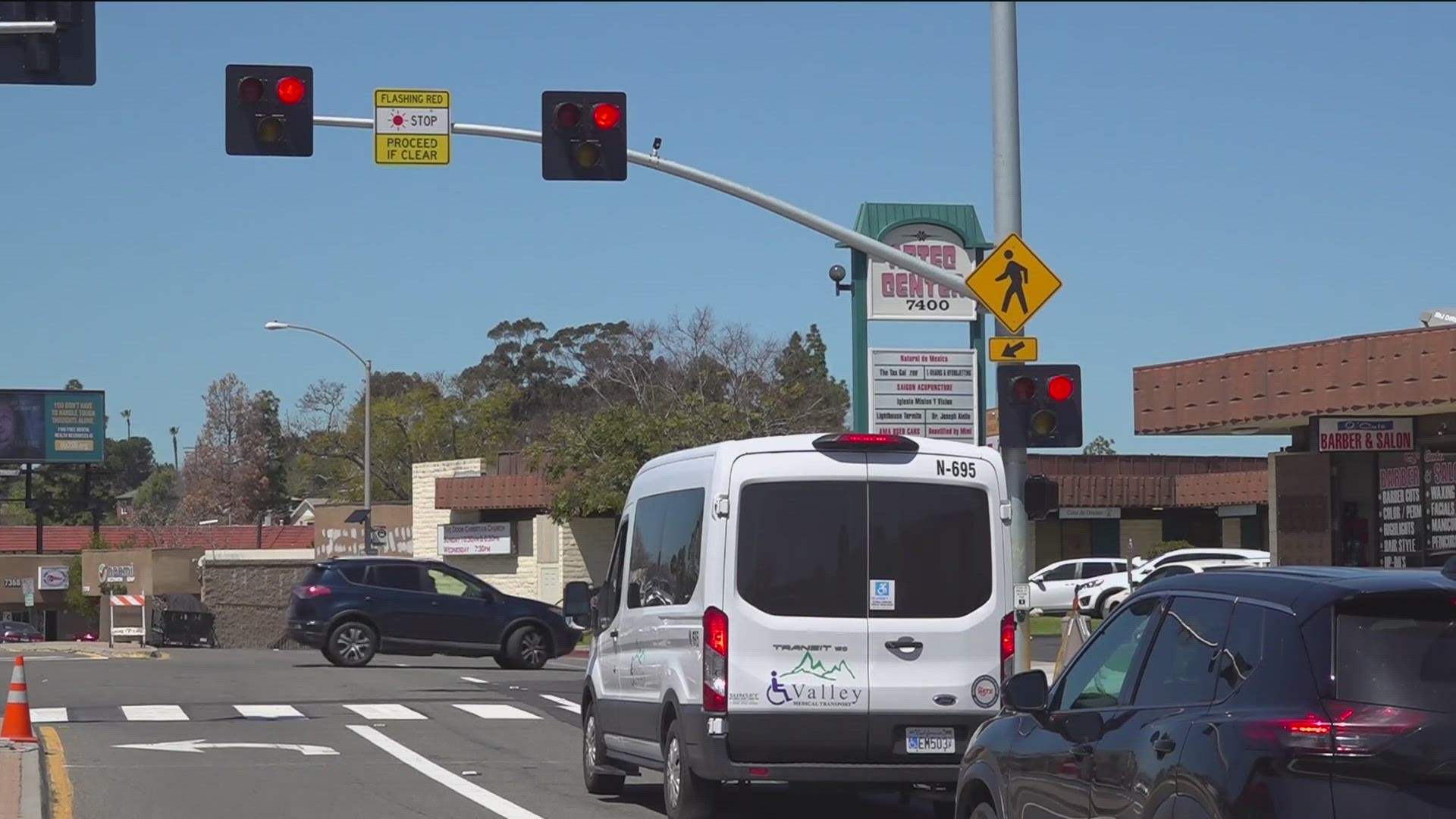 City of La Mesa installed $440K pedestrian crossing to improve safety.