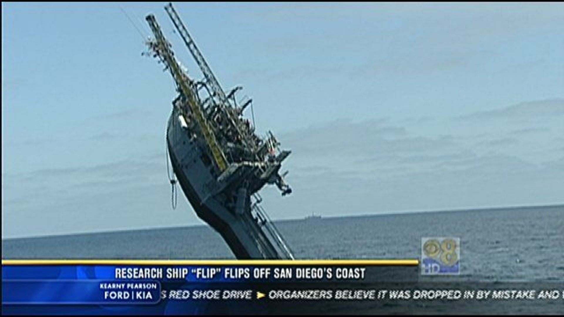 Research ship FLIP flips off San Diego's coast