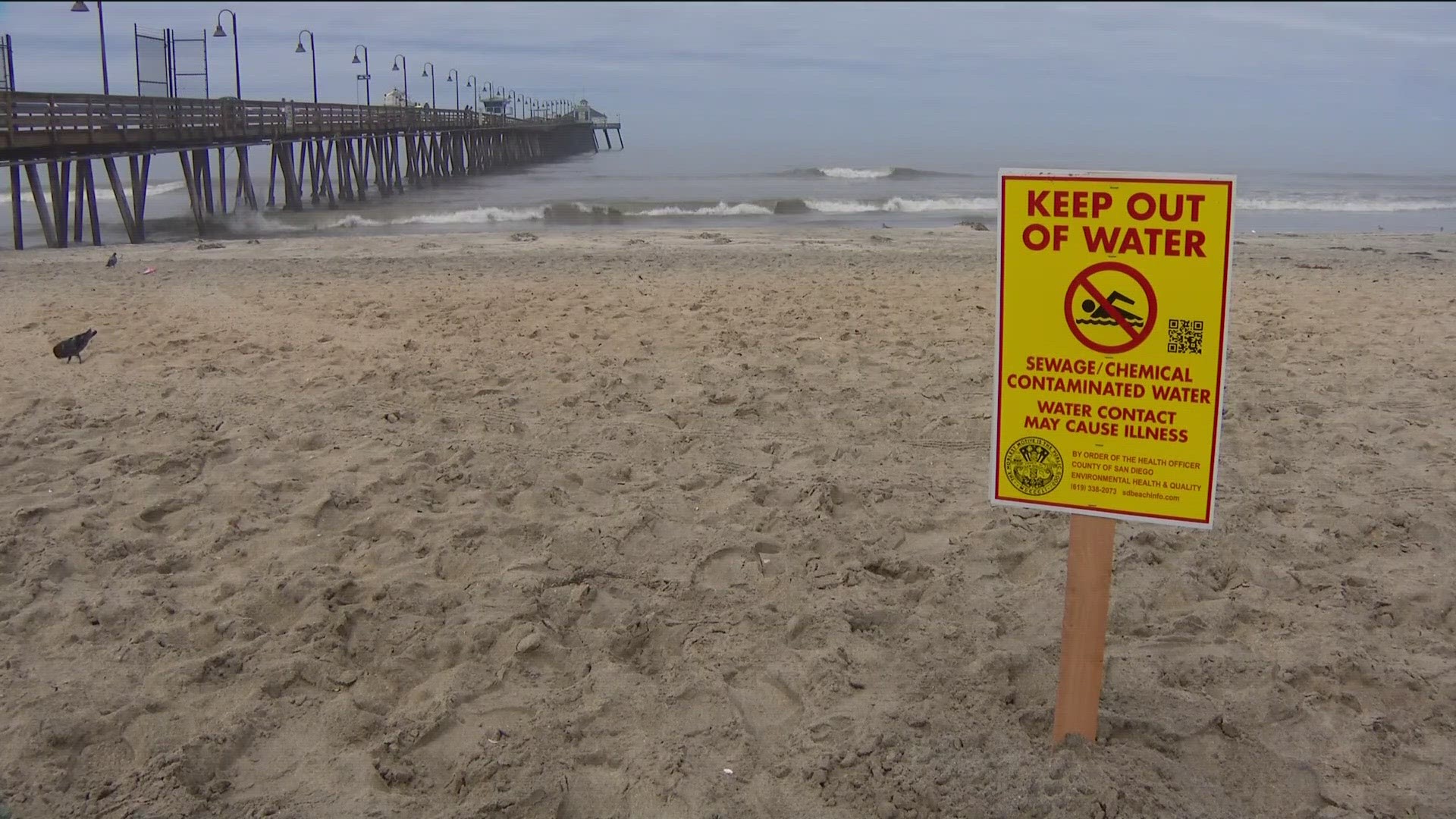 A city spokesperson says it's not a hard closure but cautionary to keep people out of the contaminated waters from urban runoff during the tropical storm.