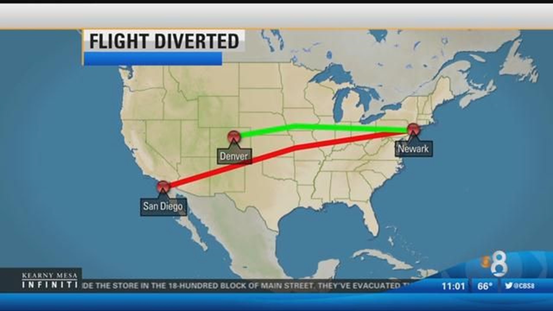 Flight to San Diego diverted over suspicious device | cbs8.com