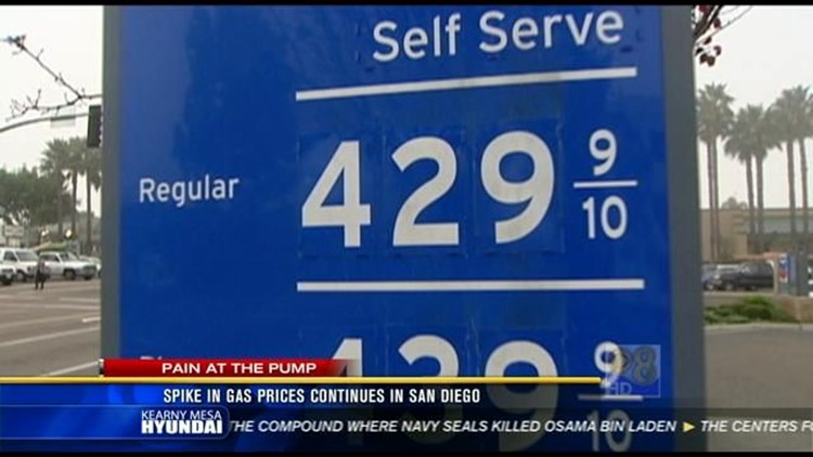 Gas Prices San Diego >> Spike In Gas Prices Continues In San Diego Cbs8 Com Gas Prices San Diego >> Spike In Gas Prices Continues In San Diego Cbs8 Com
