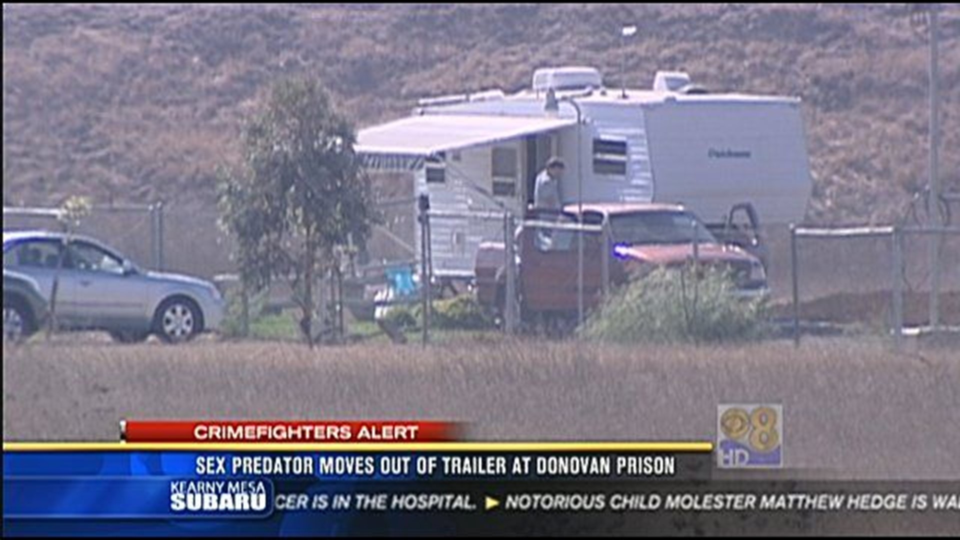 Sex predator moves out of trailer at Donovan State Prison