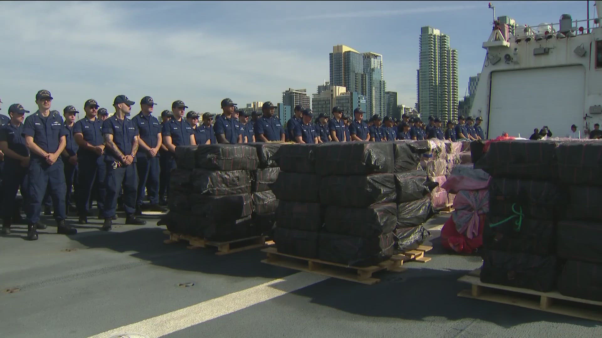 The Alameda-based crew conducted 9 separate interdictions off the coasts of Mexico and Central and South America seizing 29,000 pounds of cocaine.