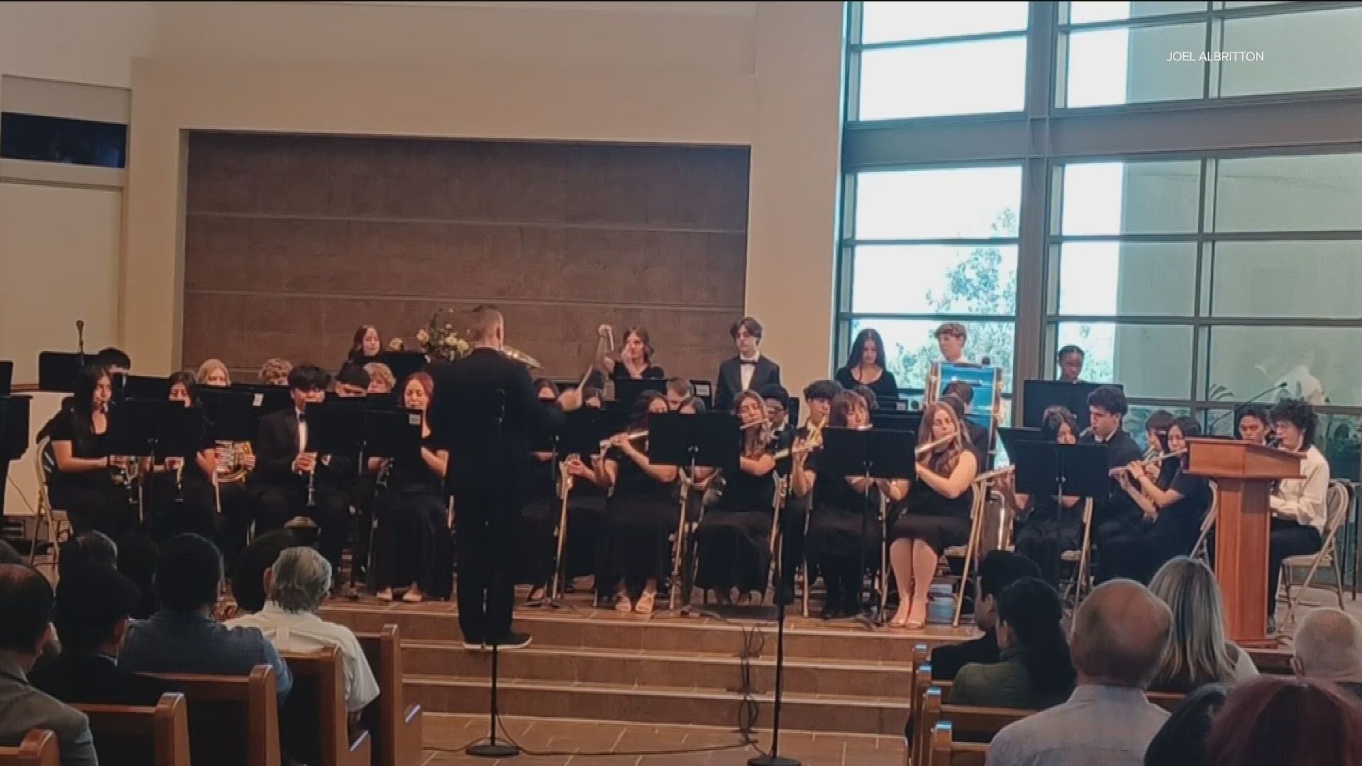 The Newbury Park Adventist Concert Band from Ventura woke up at their Chula Vista hotel to see most of their instruments had been stolen.