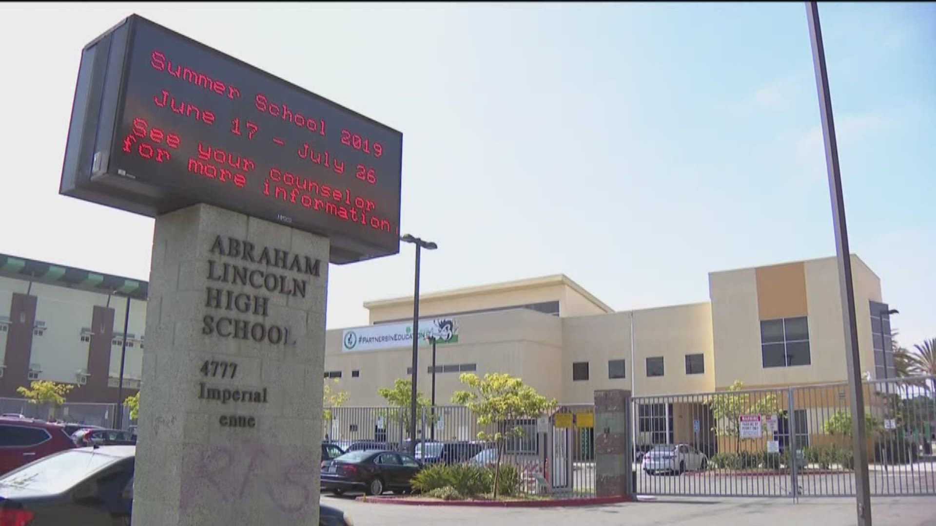 The San Diego Unified School District let go the Lincoln High School principal and three vice-principals saying all four staff members will be replaced but did not provide any detail as to why.