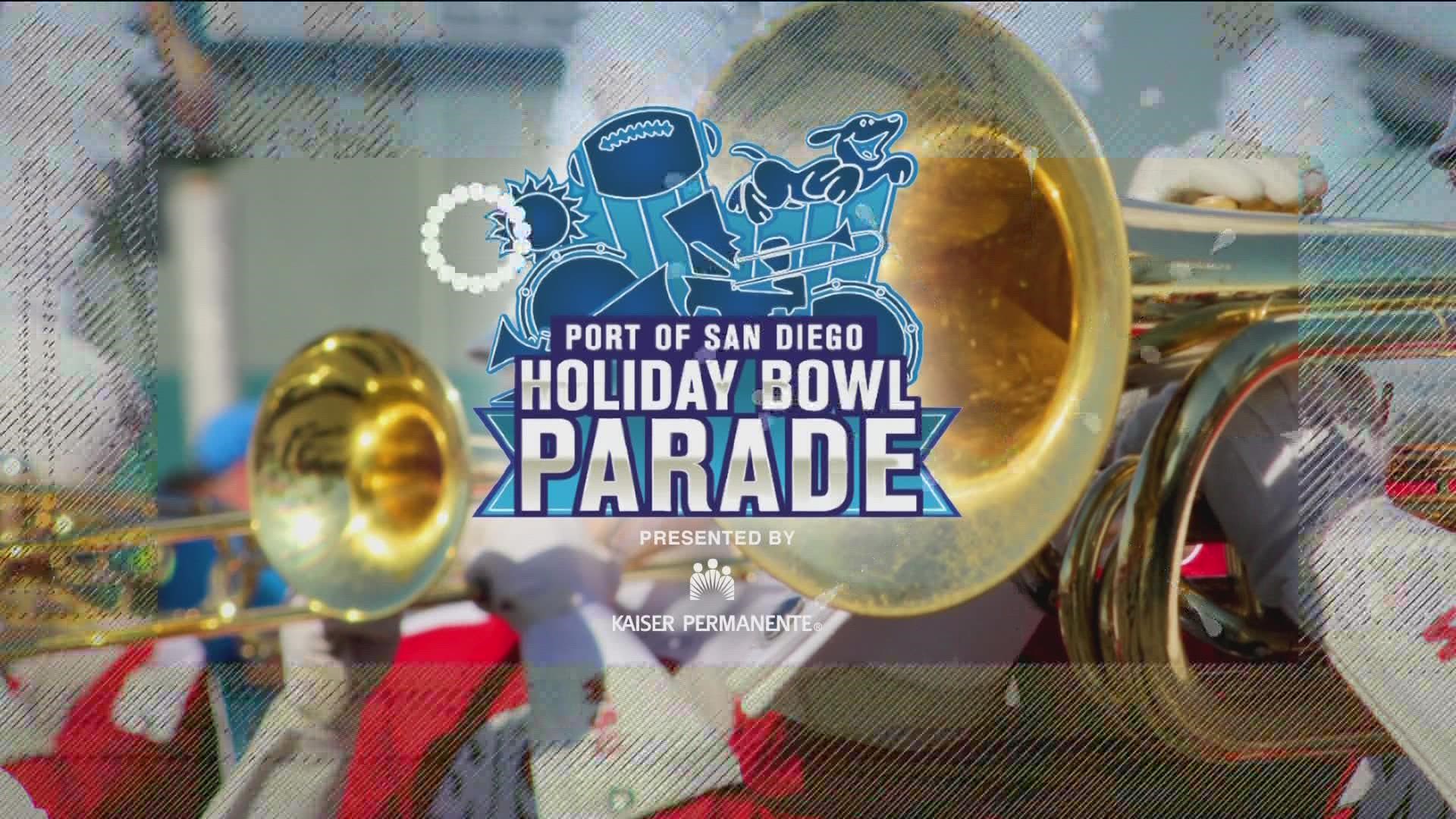 Previewing the Port of San Diego Holiday Bowl Parade that will be shown